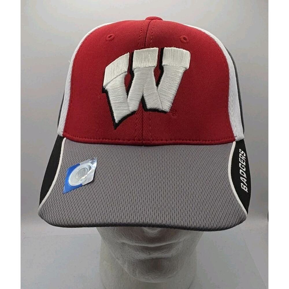 Wisconsin Badgers NCAA Hat Captivating Headwear Strapback Cap Red Black NWT